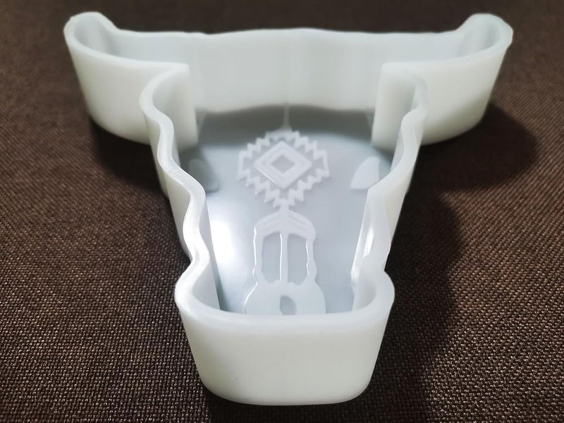 Fuehbur 【300+ Design Optional】 Bull Longhorn Shape Car Freshie Mold, Silicone Mould for Aroma Beads, Oven Safe DIY Handmade Epoxy Resin,Soap,Candle, XL - 6.3'' x 5.3'' x 1.23'' - Image 3